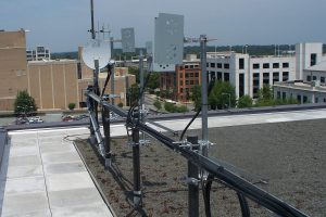 Cell boosters and cell repeaters on a roof